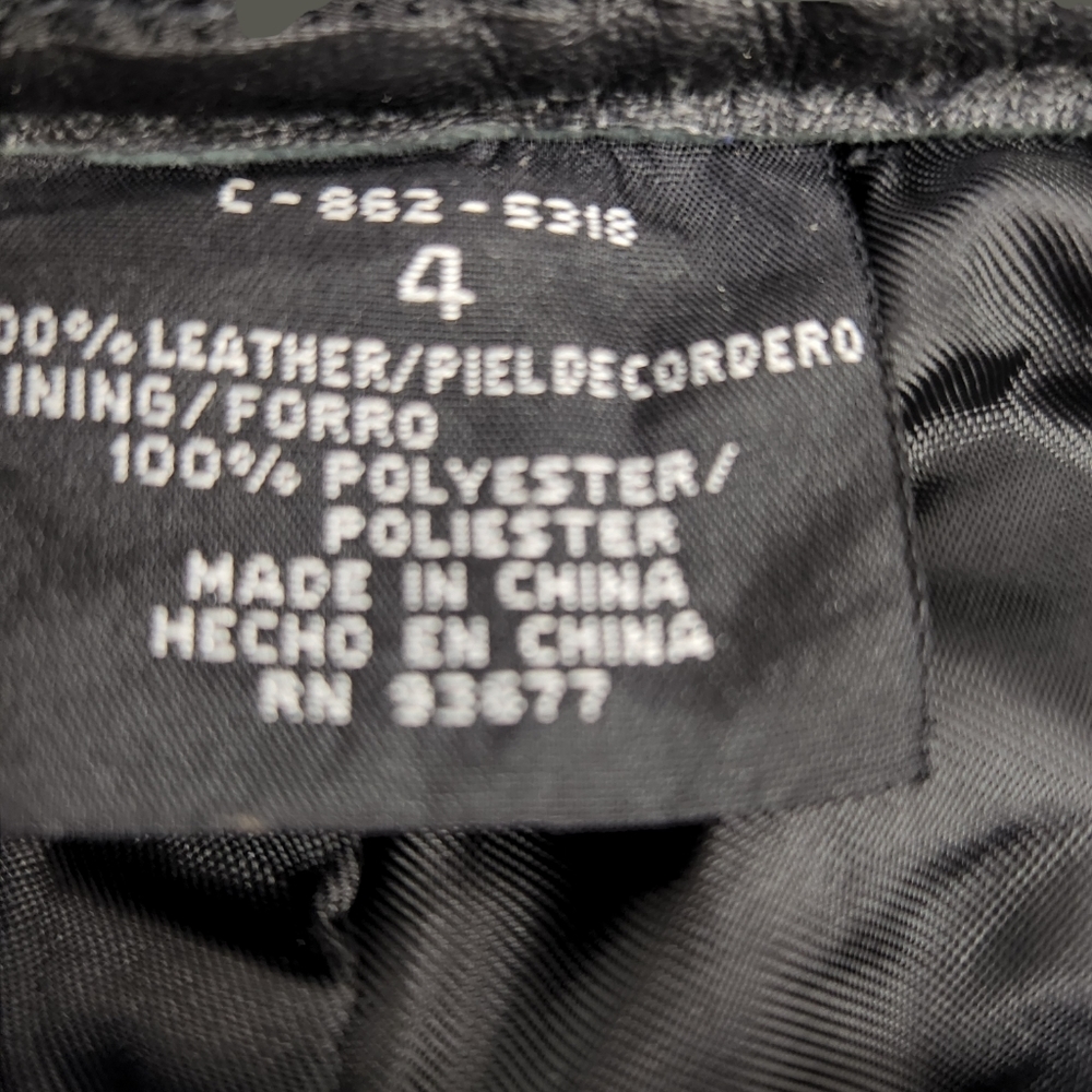 MIX IT GENUINE LEATHER VINTAGE PANTS  DARTED IN FRONT AND BACK. - Picture 4 of 5